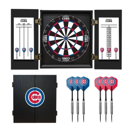 MLB Chicago Cubs Fan's Choice Dartboard Set image {8}