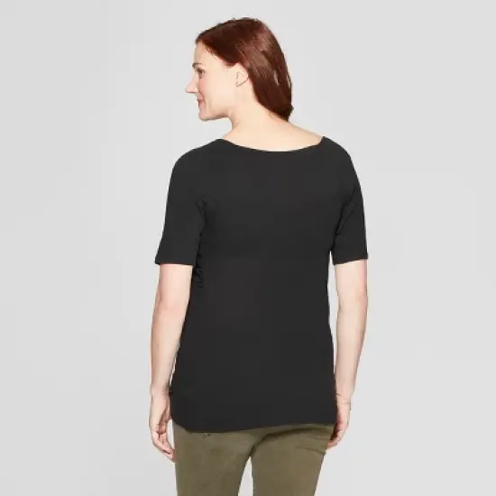 Short Sleeve Crossover Nursing Maternity T-Shirt - Isabel Maternity by Ingrid & Isabel&trade; image {1}