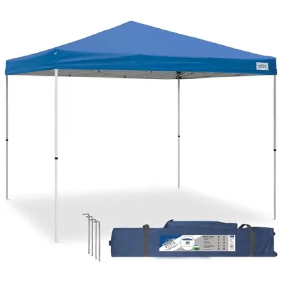 Caravan Canopy V-Series 10 x 10' 2 Straight Leg Sidewall Kit & V-Series II 10 x 10' Entry Level Angled Leg Instant Canopy for Recreational Uses image {2}