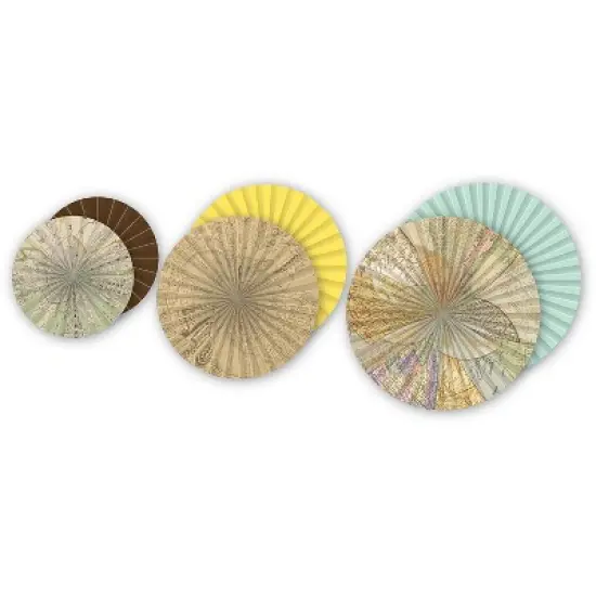 Teacher Created Resources Travel the Map Hanging Paper Fans 3 Per Pack 3 Packs (TCR77034-3) image {1}