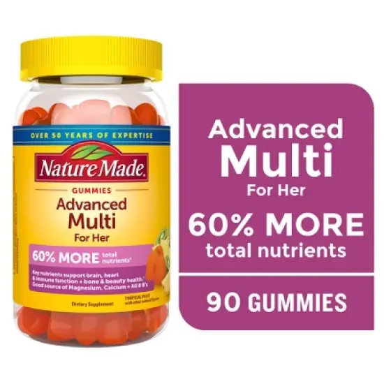 Nature Made Advanced Multivitamin Women's Gummies - 90ct image {10}