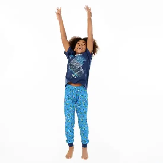 Sleep On It Boys Glow In The Dark Level Up 2-Piece Pajama Sleep Pants Set image {5}