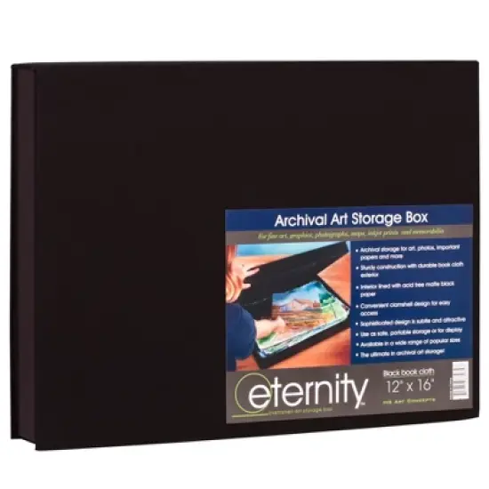 HG Concepts Art Portfolio Storage Box Eternity Archival Clamshell Box For Storing Artwork, Photos & Documents Deluxe image {6}