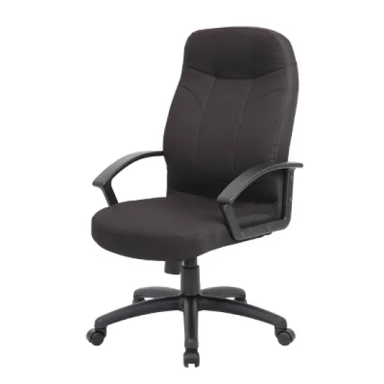 Mid Back Fabric Managers Chair Black - Boss Office Products image {2}