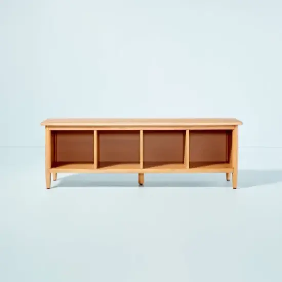 Cube Wood Storage Bench - Natural - Hearth & Hand&trade; with Magnolia image {2}