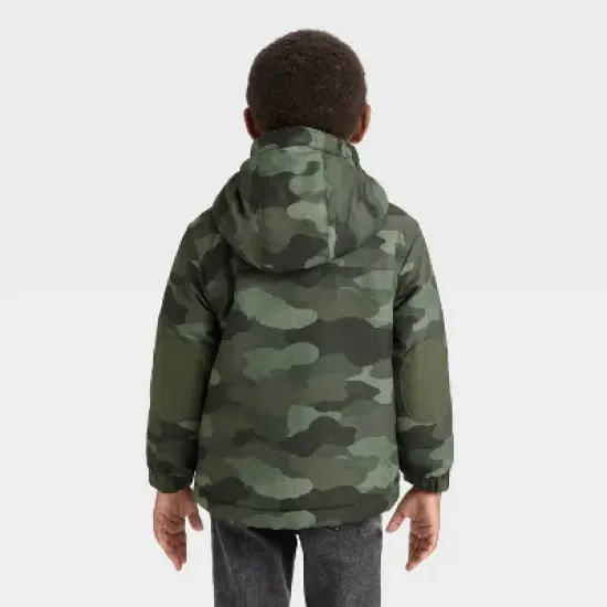 Toddler Boys' Camo 3-in-1 Snowplay Jacket - Cat & Jack&trade; Olive Green image {1}