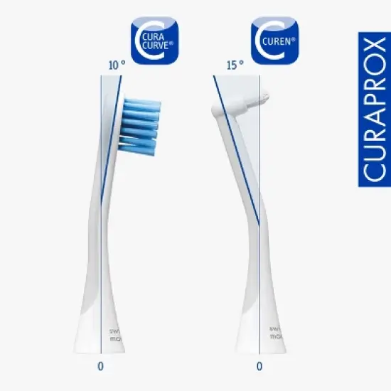 Curaprox Hydrosonic Single Duo Brush Heads, 2-Pack for Precision Cleaning Around Braces and Implants image {4}