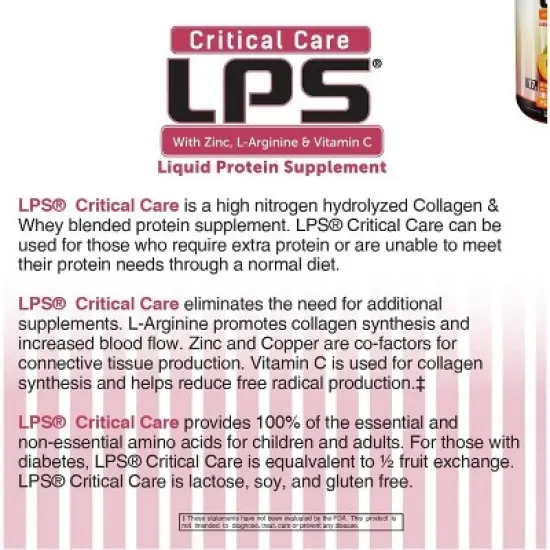 LPS Critical Care HONEY VANILLA (32 servings) image {2}