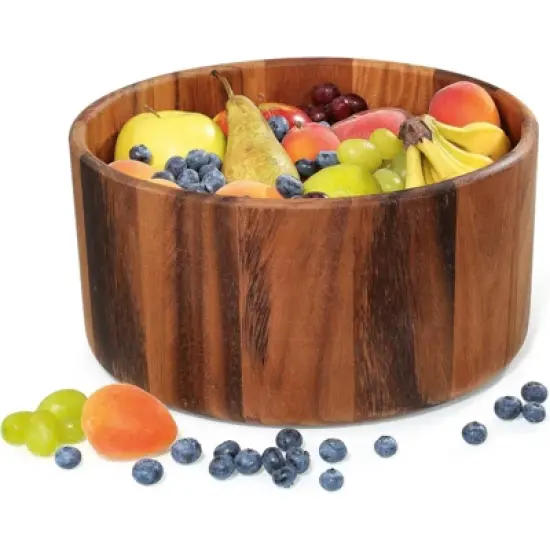 Zassenhaus Acacia Wood Salad Serving Bowl, Medium 11.8" diameter by 5.9" High image {1}