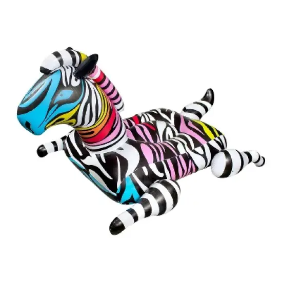 Poolmaster Zany Zebra Jumbo Swimming Pool Float Rider image {11}