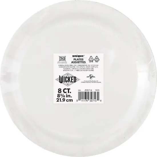 Wicked The Musical 9" Round Plates 8ct image {1}