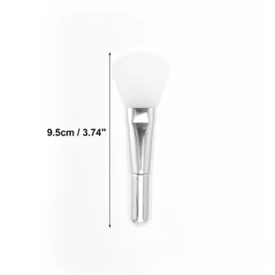Unique Bargains Portable Facial Mask Brush Silver Tone 1 Pc image {3}