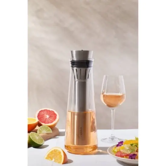 Rabbit 75Oml Wine Chilling Carafe: Stainless Steel & Glass, Cold Beverage Server, Hand Wash, Small Wine Carafe image {8}