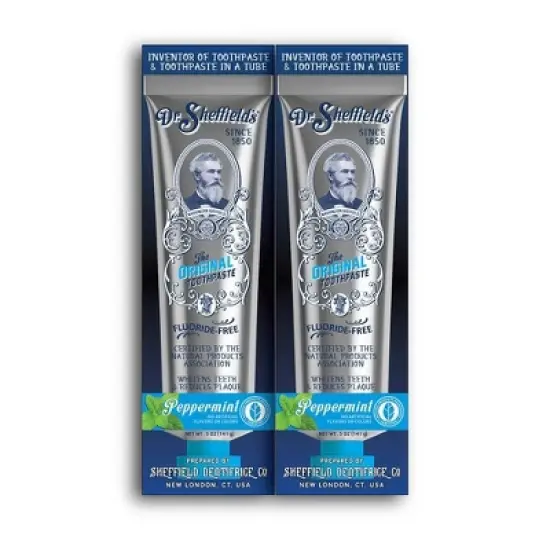 Dr. Sheffield's Certified Natural Toothpaste - Peppermint - 5oz/2pk image {4}