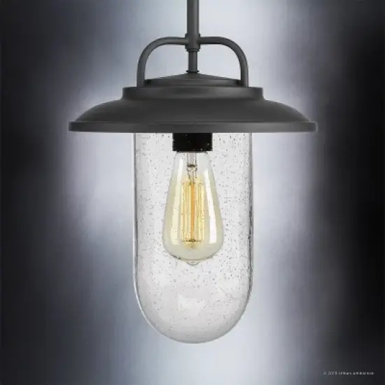 Urban Ambiance Luxury Modern Farmhouse Farmhouse Outdoor Pendant Light,  12-5/8" x 10",  Black Finish, UHP1141 image {2}