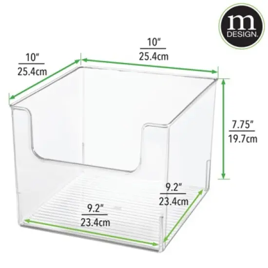 mDesign Plastic Home Office Storage Bin Container, Desk Organizer, 4 Pack image {7}