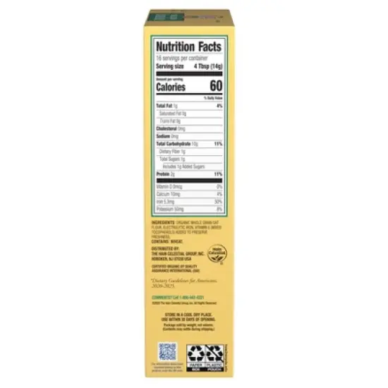 Earth's Best Organic Whole Grain Oatmeal Baby Cereal - 8oz image {10}