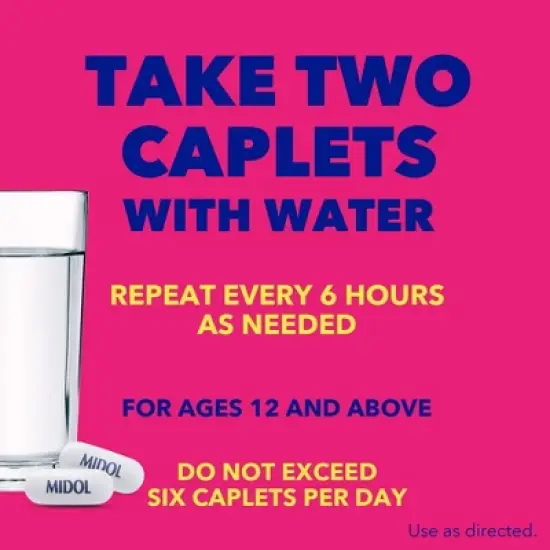 Midol On the Go Menstrual Symptom Relief with Acetaminophen Tablets - 20ct image {7}