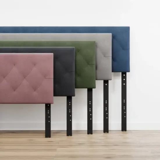 Jane Adjustable Velvet Upholstered Headboard - Brookside Home image {4}