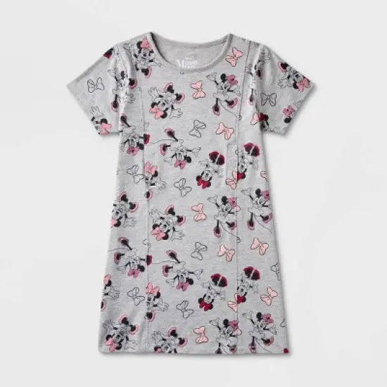 Girls' Disney Minnie Mouse Adaptive Dress - Heather Gray image {4}