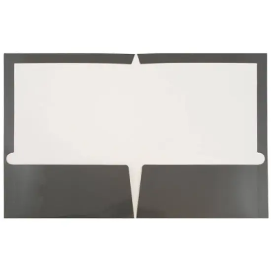 JAM 6pk Glossy Paper Folder 2 Pocket - Gray image {2}