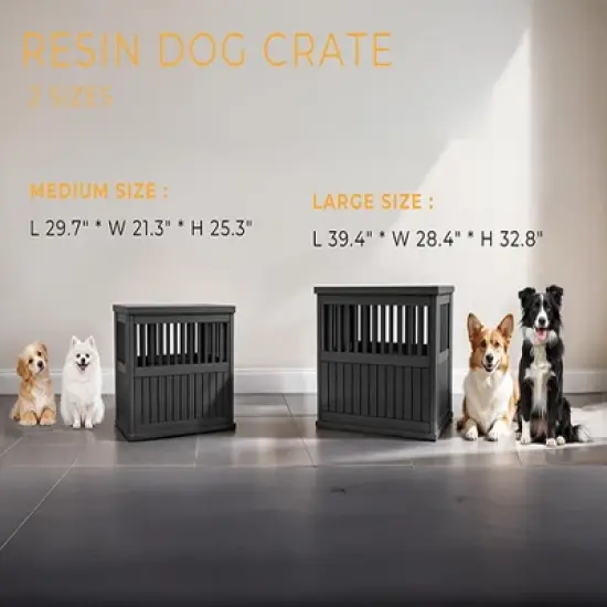 Decksplore Durable Dog Crate Furniture with Lockable Door,Dog House Indoor for Small Medium Large Dogs image {11}