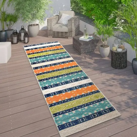 World Rug Gallery Vienna Bohemian Indoor/Outdoor Area Rug image {4}