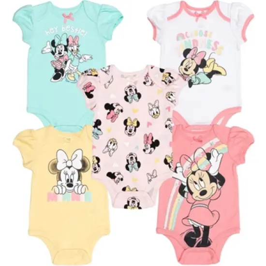 Disney Donald Duck Mickey Mouse Minnie Mouse Baby Girls Bodysuits Newborn to Infant image {10}