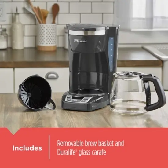 Black and Decker 12 Cup Programmable Coffee Maker in Gray image {1}