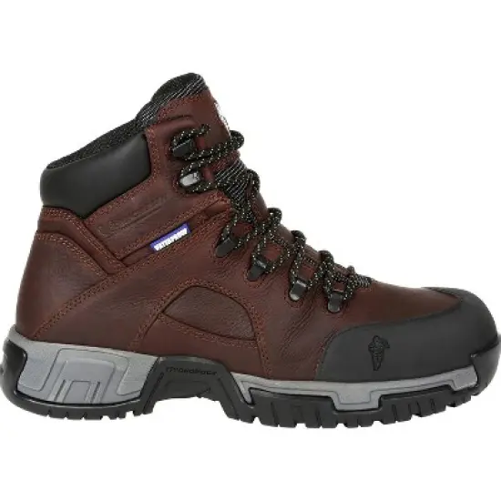 Men's Michelin HydroEdge Steel Toe Waterproof Work Boot, XHY662, Black, Size 9 image {6}