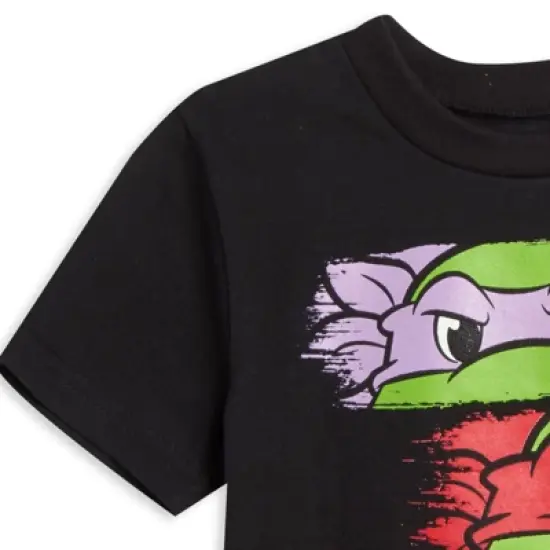 Teenage Mutant Ninja Turtles Donatello Leonardo Michelangelo Short Sleeve Graphic T-Shirt & Shorts image {5}