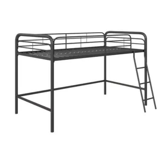Adeline Junior Metal Loft Bed Black - Room & Joy image {2}