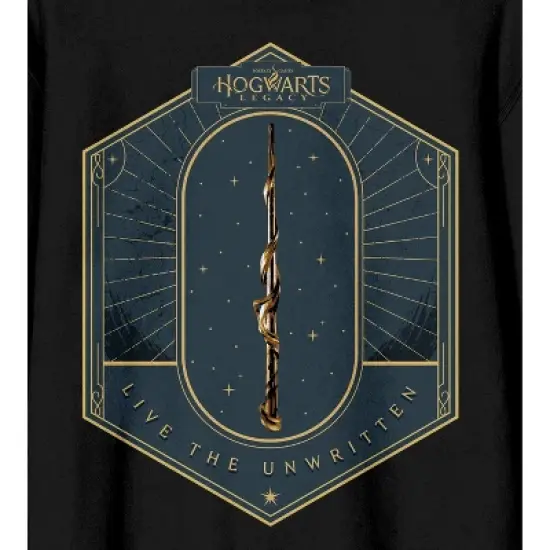 Hogwarts Legacy Magic Wand Crew Neck Long Sleeve Men's Black Sweatshirt image {1}