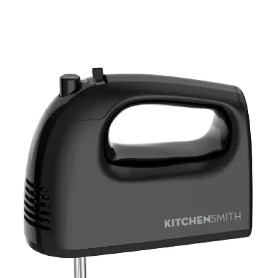 KitchenSmith 5 Speed Hand Mixer: Black, 150W, Dishwasher-Safe Parts, Metal Whisk, Handheld Cooking Mixer image {5}