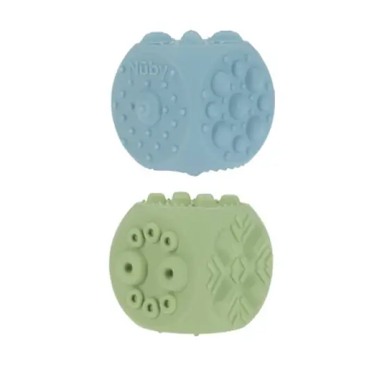 Nuby Silicone Block Poppers - Boy - 2pk image {7}