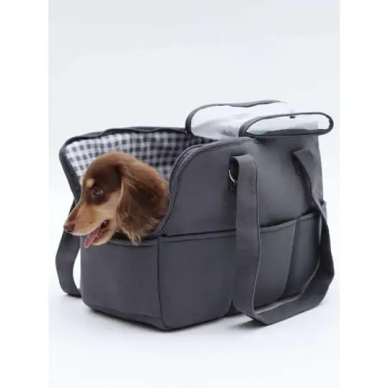 BABYYER Pet Carrier Bag,Cat Carrier Airline Approved,Style Kitten/Puppy Transport Carrier Handbag,with Breathable Mesh & Shoulder Strap image {3}