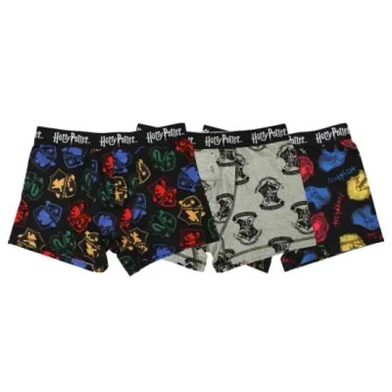 Harry Potter Hogwarts House Crest Men's 3pk Boxer Briefs image {7}