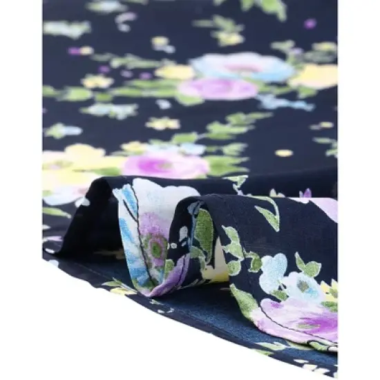 Agnes Orinda Women's Plus Size V Neck Sleeveless Flare Floral Peplum Tank Tops image {5}