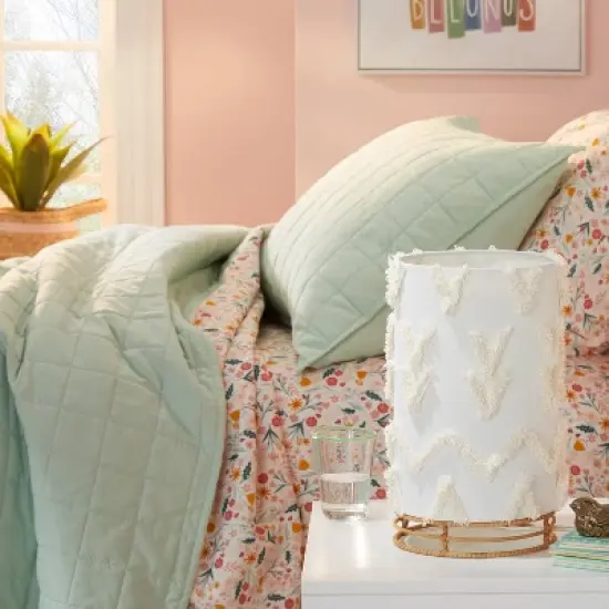 Boho Rattan Cylinder Kids' Nightlight - Pillowfort&trade; image {1}