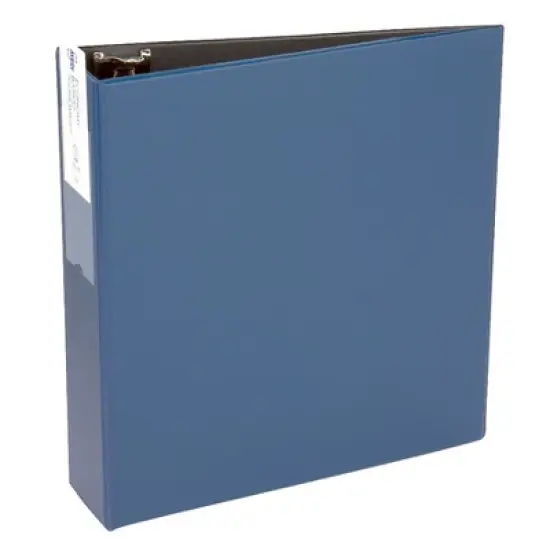 Avery Economy 3 Ring Binder, 3" Round Rings, Label Holder, 1 Blue Binder (04600) image {8}