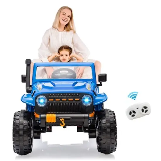Ride on Car for Kids with Remote Control, 24V 4WD Battery Powered Electric Car, 2 Seater Ride On Truck, Kids Electric Vehicle for Boys Girls 3-9 image {10}