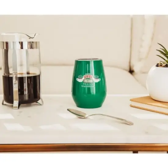 Silver Buffalo Friends Central Perk Double-Walled Stainless Steel Wine Tumbler | 10 Ounces image {7}