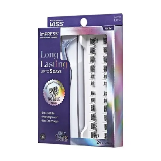 KISS Products imPRESS Press-On Long Lasting False Eyelashes 04 - 25ct image {9}