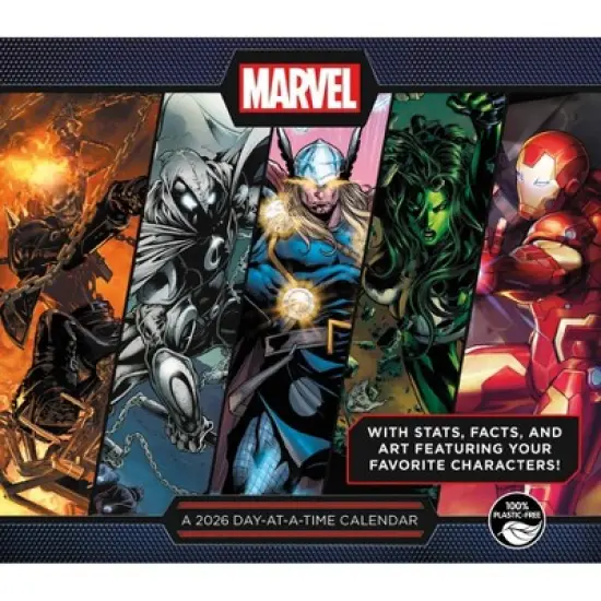 Trends International 2026 History of Marvel Dayata Time 6.12"x5.37" Box Calendar image {6}