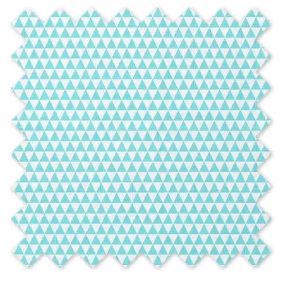 Bacati - Liam Aqua Triangles Quilted Muslin Changing Pad Cover image {8}