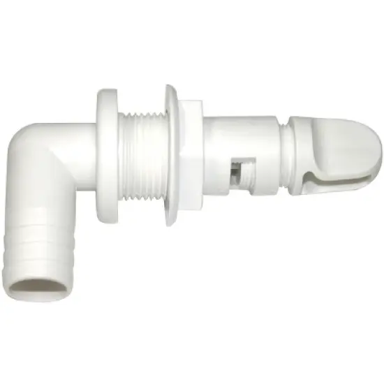 T-H Marine AHV-92-DP Aerator Spray Head, 90 Degree Fixed Flange - White, Boat Equipment and Parts, Model AHV92DP. image {1}