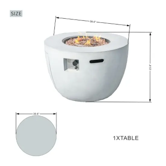 Moda Furnishings 3-Piece Wicker Aluminum Outdoor Fire Pit Set With Cushions image {4}