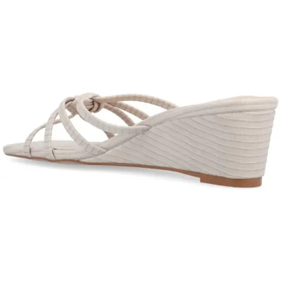 Journee Collection Womens Blayke Multi Strap Slip On Wedge Sandals image {6}