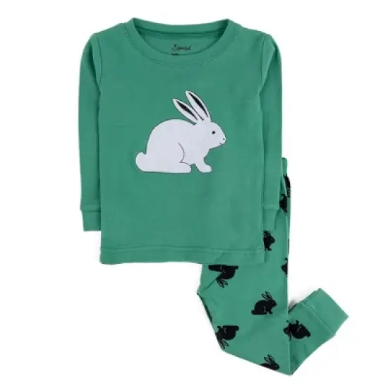 Leveret Kids Two Piece Cotton Easter Pajamas image {8}