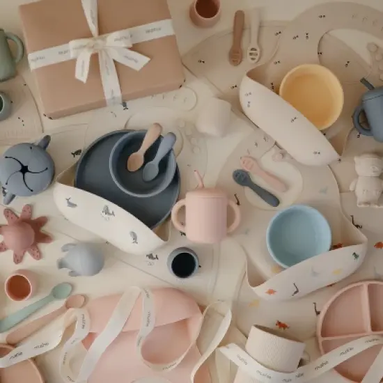 Mushie Stage 2 Feeding Kit (Natural / Shifting Sand) image {3}